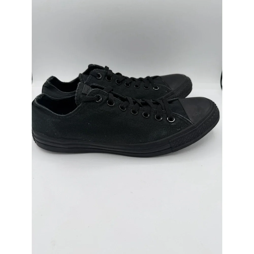 Converse Chuck Taylor All Star Low Top Black Monochrome Sneakers Size M10, W12 - Picture 3 of 7